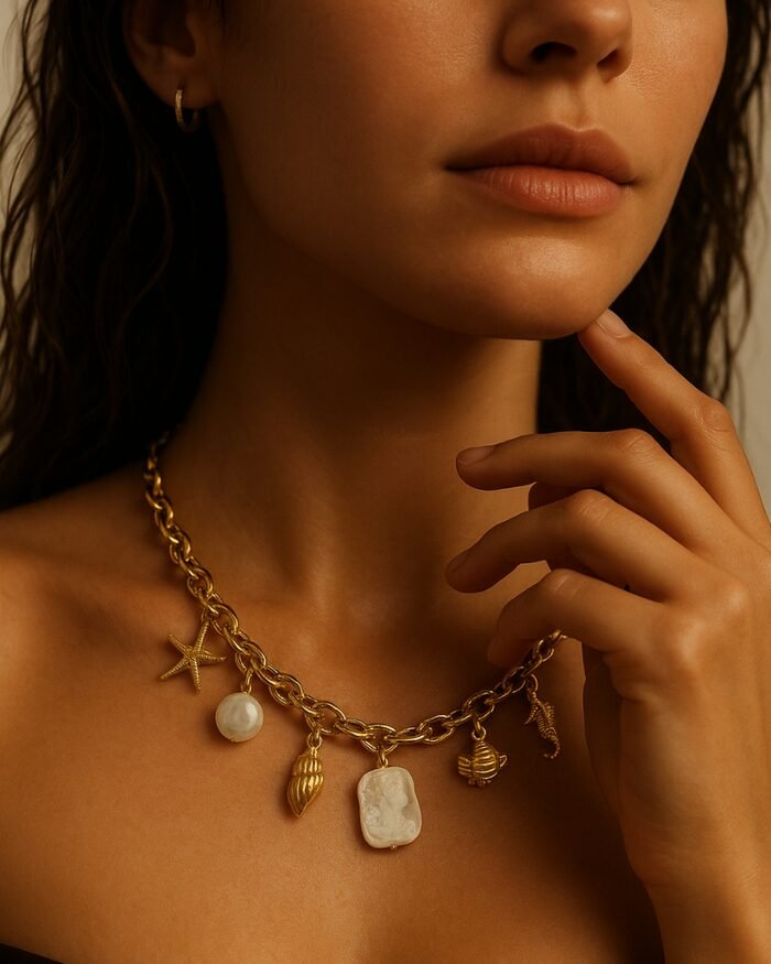 étoile de mer, perle, coquillage, hippocampe.